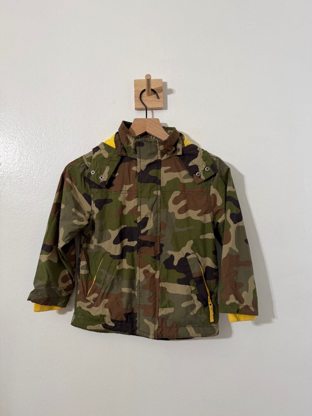 Mini Boden Camouflage Zip Up Jacket 5-6 Yr Boys Lined Hooded